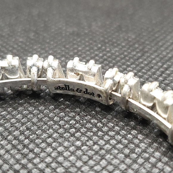 Stella and Dot Luxe Coil Bracelet Clear Crystal Baguette - Picture 4 of 7